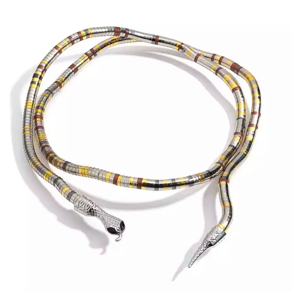 Gorgeous Bendy Snake necklace- MULTICOLOR